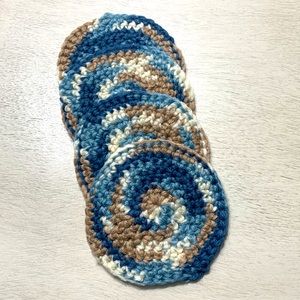 4/‎ Coasters 100% Handmade Crochet 🧶 Multi color